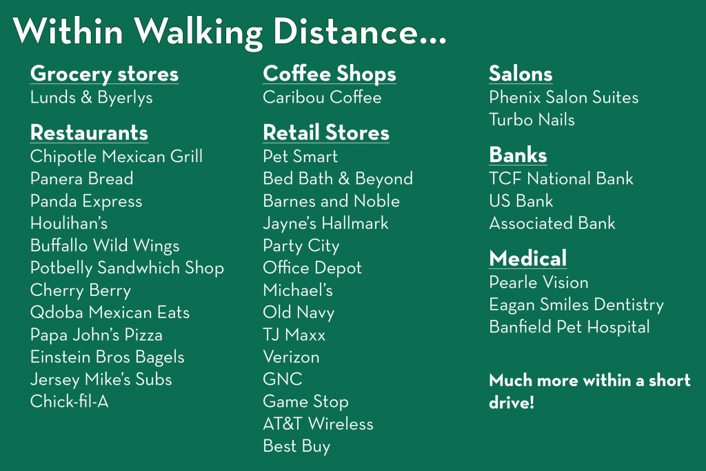 Check out our staff favorite things to do under About Us or view the map to explore all your new neighborhood offers!